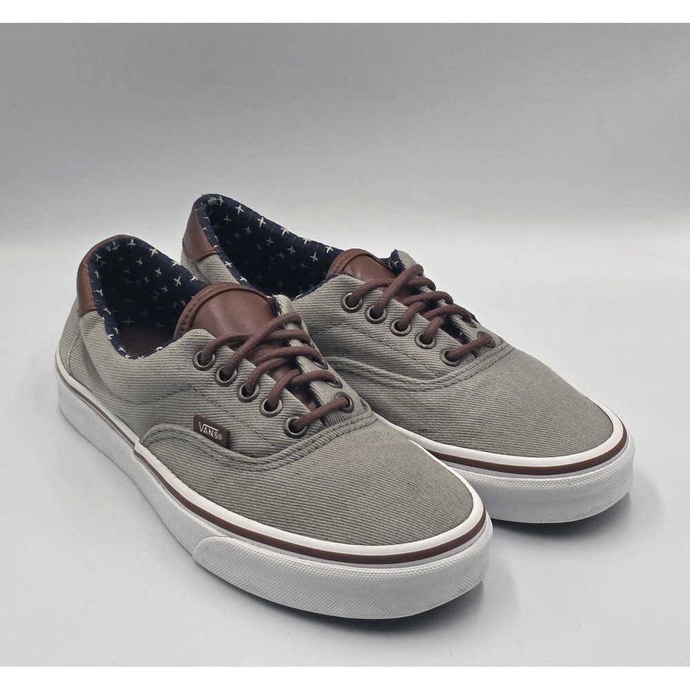 Vans Gray Brown Sneakers Men's 6.5 Women's 8 Low Top Casual 721356